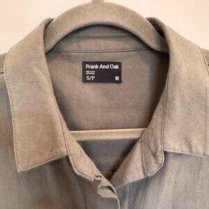 Frank And Oak Olive Green Shirt Dress/Trench Jacket S/P (Small)